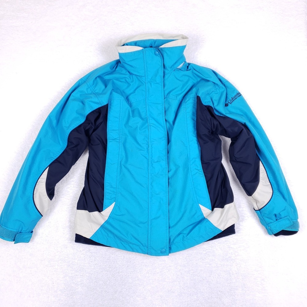 Columbia Bugaboo Interchange Jacket Kids XXL 18/20 Blue 3-in-1 Fleece Ski Coat‎